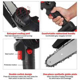 Cordless Battery Powered Electric Chainsaw for Tree Trimming, Wood Cutting