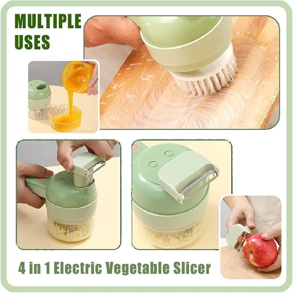 Urban Looms 4 in 1 Portable Electric Vegetable Cutter Set