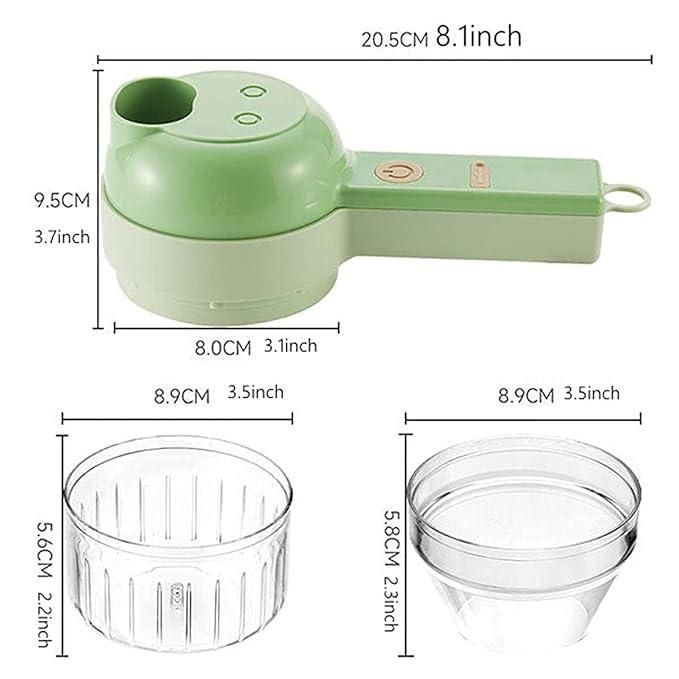 Urban Looms 4 in 1 Portable Electric Vegetable Cutter Set