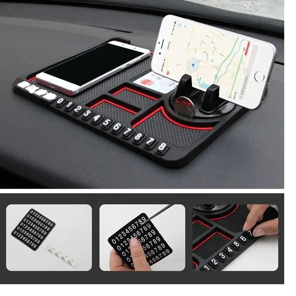 Urban Looms HSR Car Accessories Multifunction Phone GPS Holder Anti-Slip Silicone Pad and Car Mobile Holders for Car Dashboard