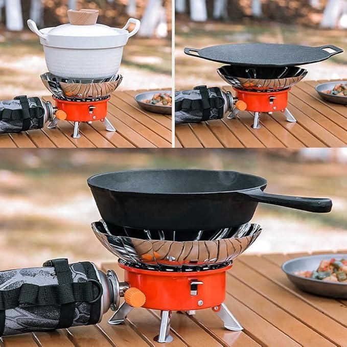 Urban Looms Windproof Outdoor Electronic Foldable Lotus Gas Stove