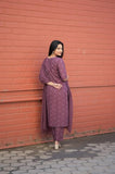 Urban Looms Women’s Purple Printed Kurta Set | Pure Viscose 3 Piece Ethnic Suit Set with Pant & Dupatta | Festive for Women | Cotton Kurta Sets for Woman